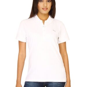 Puma Women Ess White Polo Tshirts