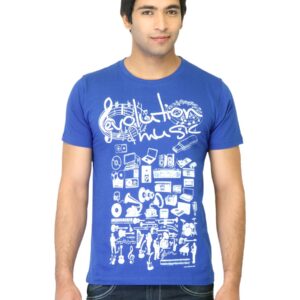 Inkfruit Men Music Evolution Blue T-shirt