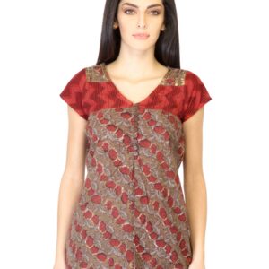 Mother Earth Women Brown Printed Top