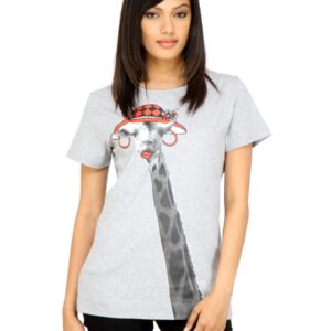 United Colors of Benetton Women Printed Grey TShirt