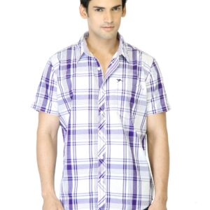 Highlander Men Blue Check Shirt