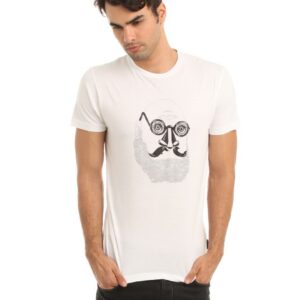 French Connection Men White Printed T-shirt