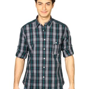 Scullers Men Black & Green Shirt