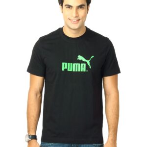 Puma Men Large logo tee Black Tshirts