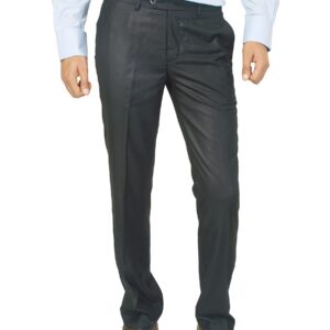 Genesis Men Solid Black Trousers
