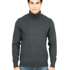 s.Oliver Men Solid Charcoal Sweater