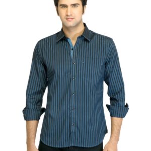 Scullers Men Striped Blue Shirt