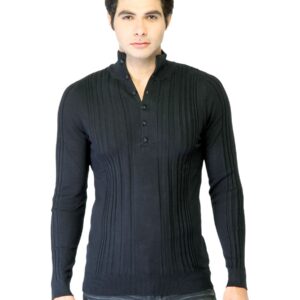 United Colors of Benetton Men Solid Black Sweater