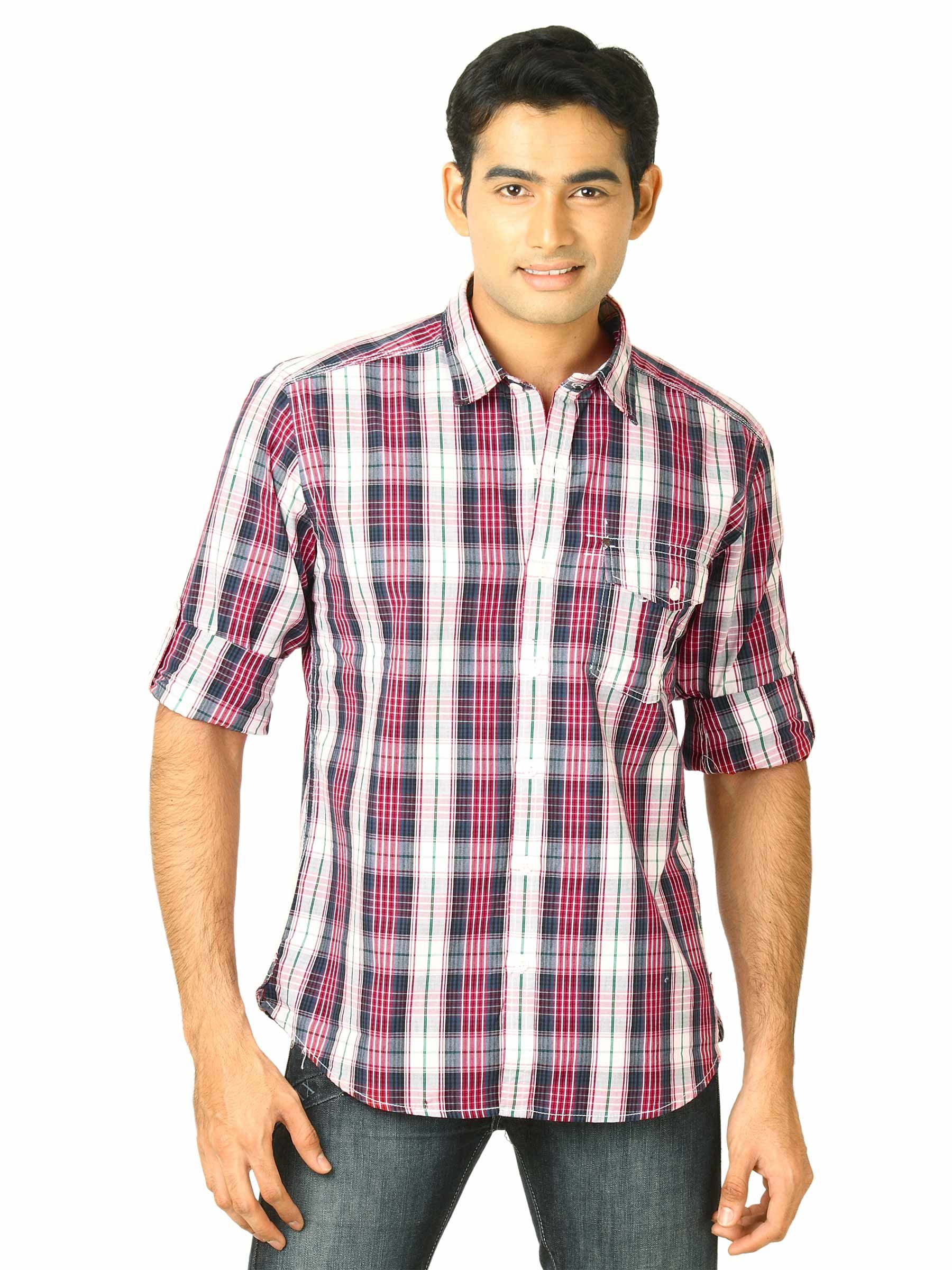 Scullers Men Scul White & Red Shirt