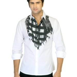 Indigo Nation Men Printed White Shirt