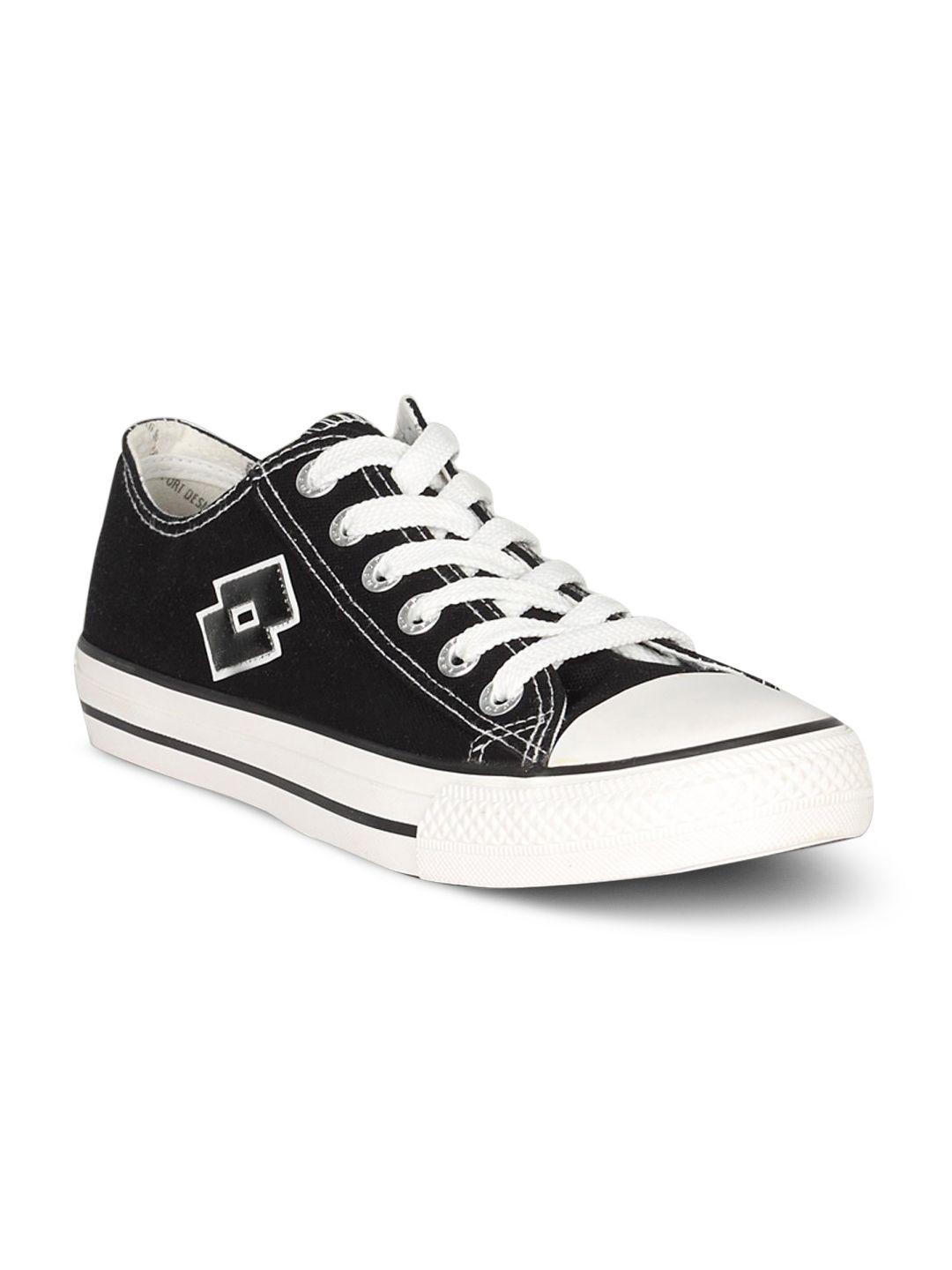 Lotto Unisex Canvas Black White Shoe