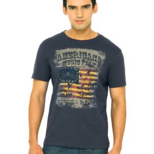 Wrangler Men American Music Folk Navy Blue T-Shirts