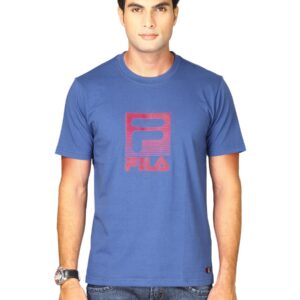 Fila Men's Round Neck Cobalt Blue T-shirt