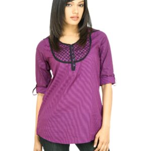 Wrangler Women Lace Detail Purple Top