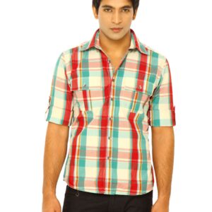 Wrangler Men Galway Placket Label Check Shirt