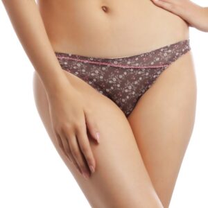 Enamor Women Brown Floral Printed Briefs