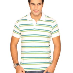 Lee Men's Striper White Green T-shirt