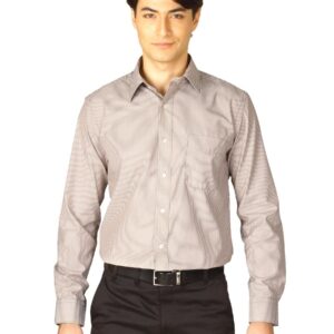 Mark Taylor Men Brown Striped Shirt