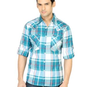 Wrangler Men Broad Blue Shirt