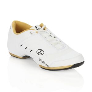 Spinn Men Recurve White & Gold Shoes