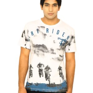 Wrangler Men Dirt Riders White T-Shirts