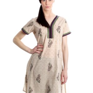 Diva Women Printed Cream Kurta