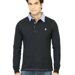 United Colors of Benetton Men Solid Navy Blue TShirt