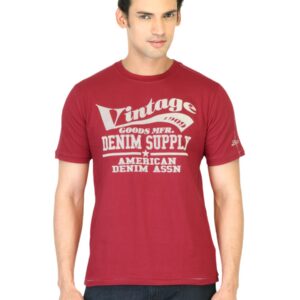 Locomotive Men Red Printed T-shirt