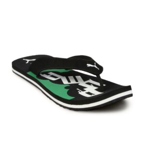 Puma Unisex Splash Black Green Flip Flops