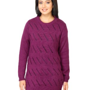 Jealous 21 Women Solid Magenta Sweater