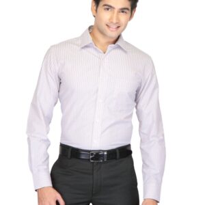 Mark Taylor Men Pink Striped Shirt