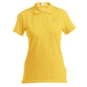 Nike Women Yellow Polo Neck T-shirt