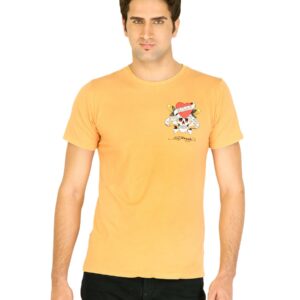 Ed Hardy Men Printed Orange Tshirts