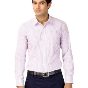 Mark Taylor Men Blue & White Striped Shirt