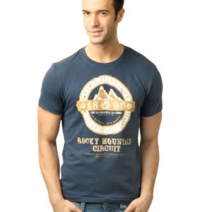 U.S. Polo Assn. Men Printed Navy Blue Tshirt