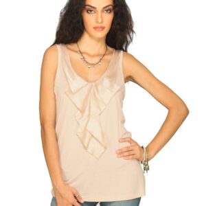 Forever New Women Sleeveless Peach Top