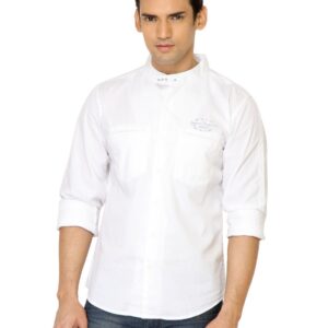 Spykar Men Printed White Shirt