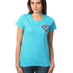Myntra Women Love Only Blue T-shirt