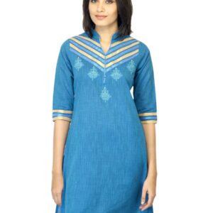 Mother Earth Women Blue Kurta