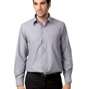Indigo Nation Men Grey Striped Shirt