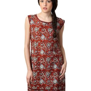 Alma Women Red Printed Kurta