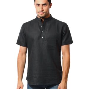 Fabindia Men Black Kurta