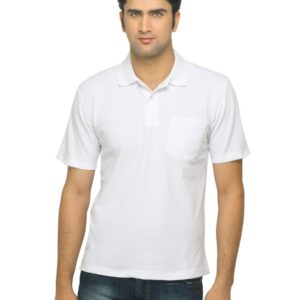 Proline Men White Polo T-Shirt