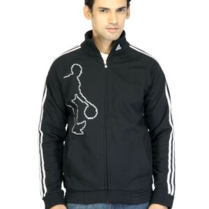 ADIDAS Men Printed Black Sweatshirt