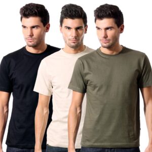 Campbell Men Pack of 3 Solid T- Shirts