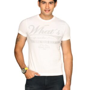 s.Oliver Men's What Up Cracker White T-shirt