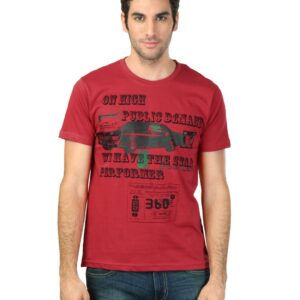 Indigo Nation Men Red Printed T-shirt