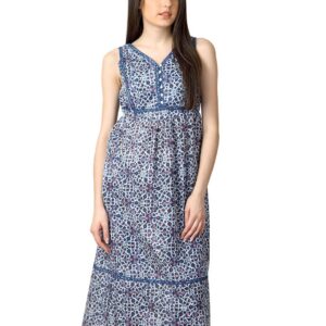 W Women Blue Printed Kurta