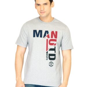 Manchester United Men Printed Grey Tshirt