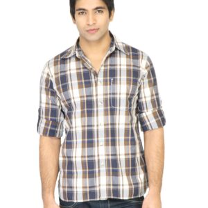 Wrangler Men Aoston Navy Blue Shirt